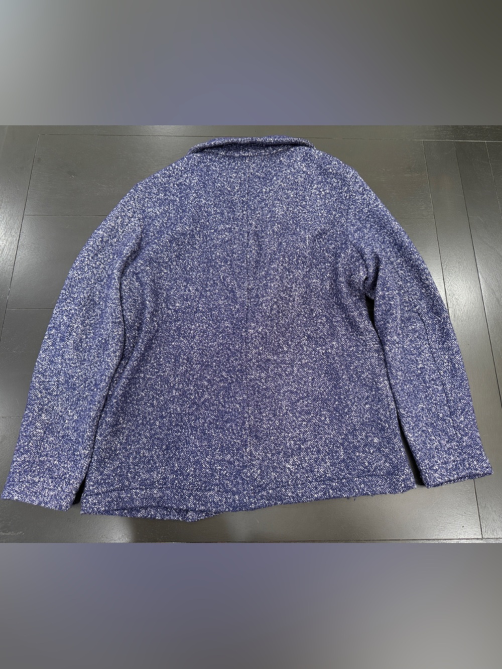 Bonobos Navy and White Marled Knit Cardigan Sports Coat - Picture 4 of 4
